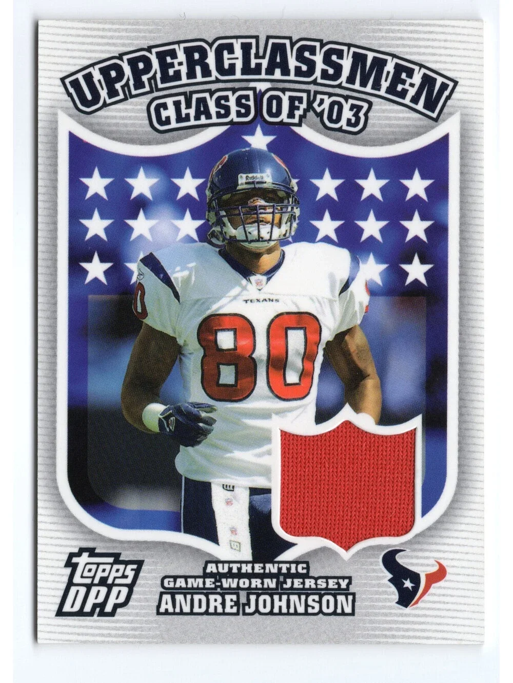 2006 Topps Draft Picks & Prospects Andre Johson Upperclassmen Relic Game Used
